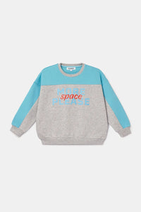 Woody Homewear - sweater + broek / grijs&blauw