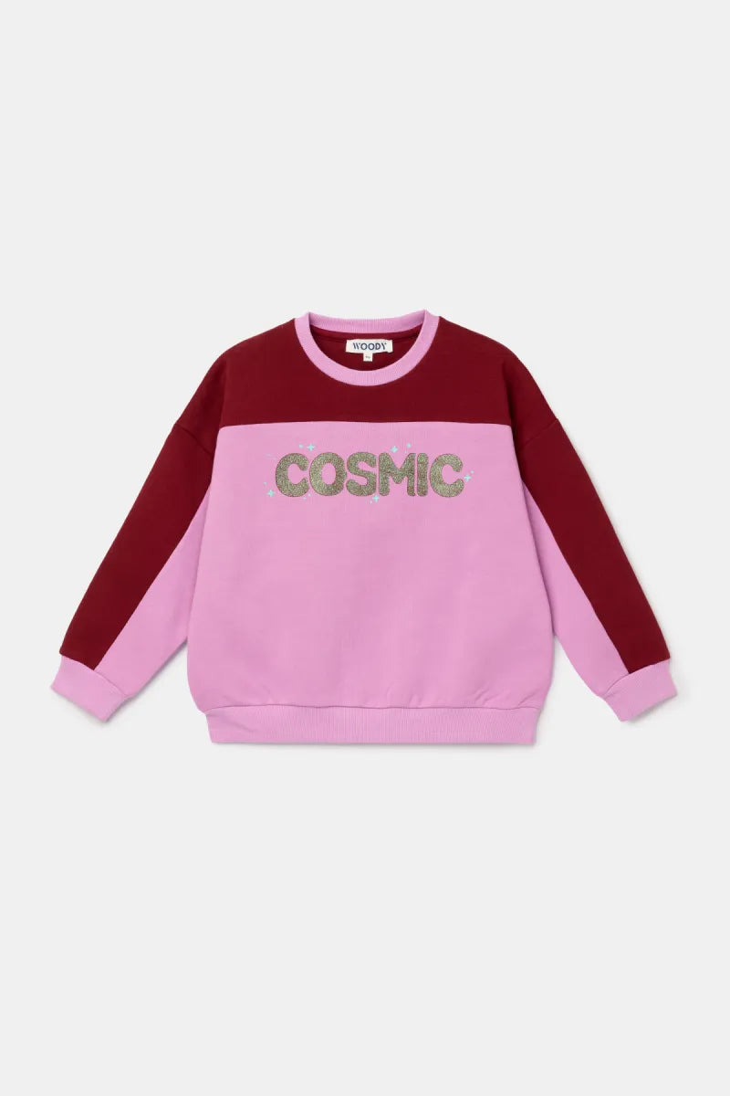 Woody Homewear - Sweater + broek / roos&bordeaux