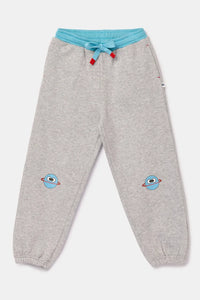 Woody Homewear - sweater + broek / grijs&blauw