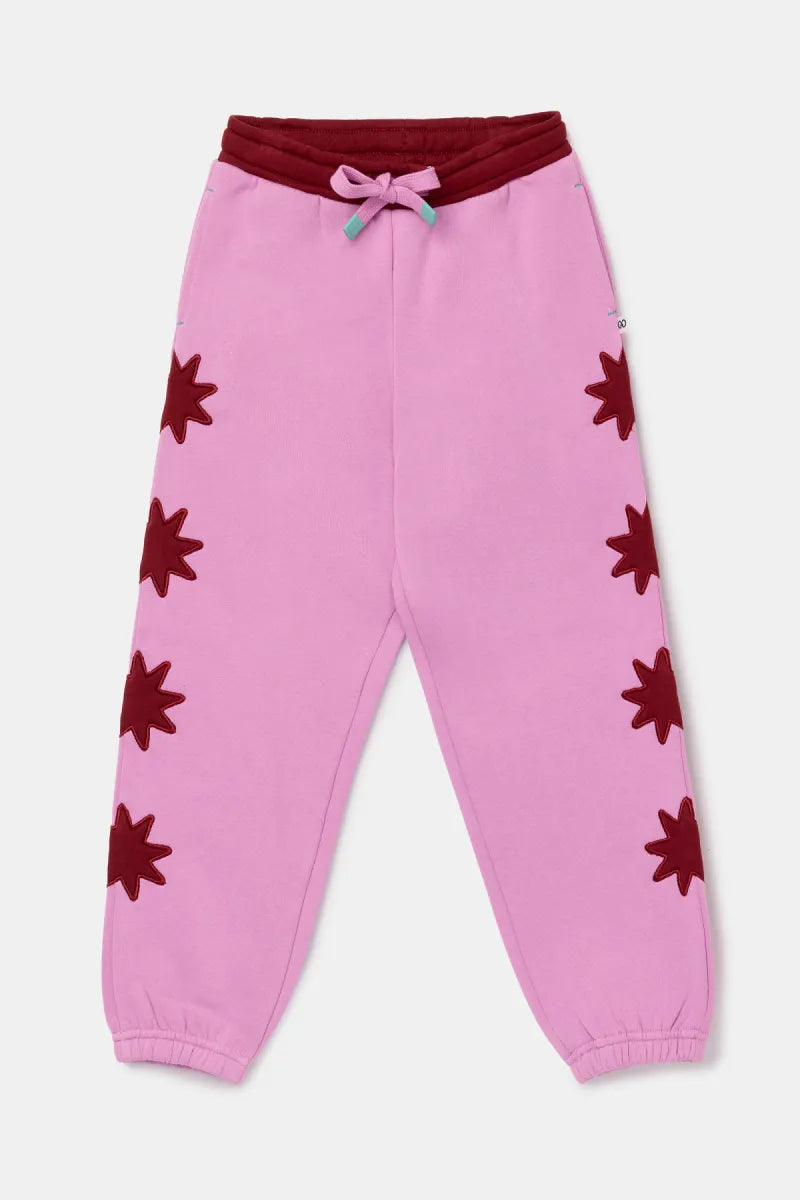 Woody Homewear - Sweater + broek / roos&bordeaux