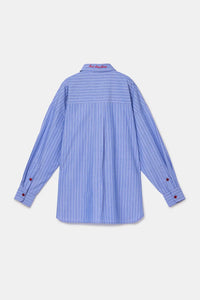 Woody Pyjama - Blauw/streep