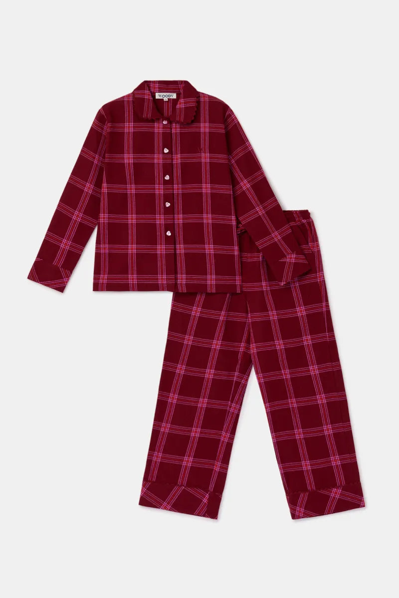 Woody Pyjama - Bordeaux ruit