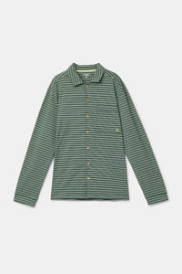 Woody Pyjama - Doorknoop/groene streep