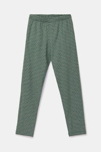 Woody Pyjama - Doorknoop/groene streep