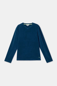 Woody Pyjama - Fleece/Donkerblauw&groen