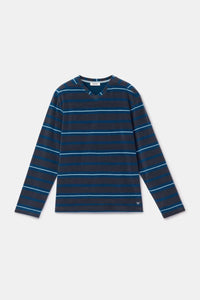 Woody Pyjama - Fleece/Blauw&bruin