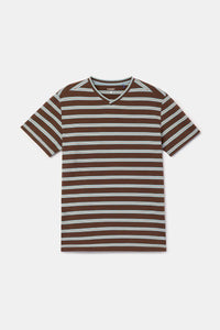 Woody Pyjama - Bruine streep