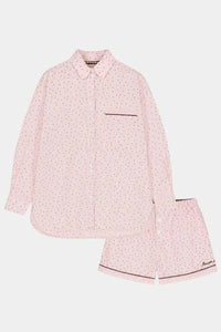 Woody Kirilove - Roze pyjama van katoen/hemd + short