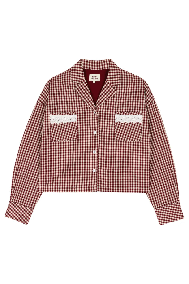 Woody Kirilove - Bordeaux pyjama van katoen