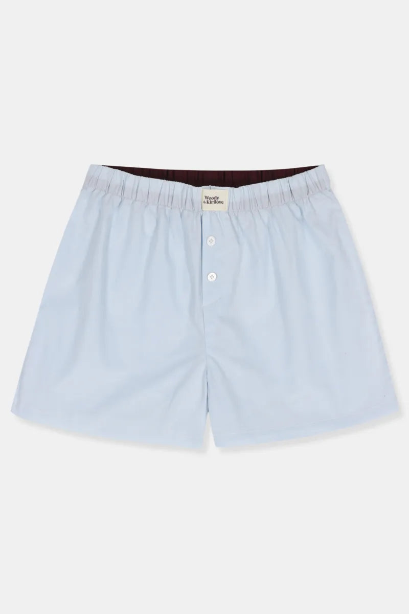 Woody Kirilove - Lichtblauwe boxershort van katoen