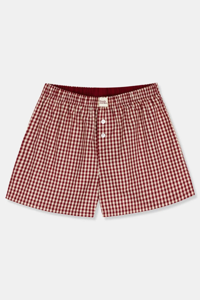 Woody Kirilove - Bordeaux boxershort van katoen