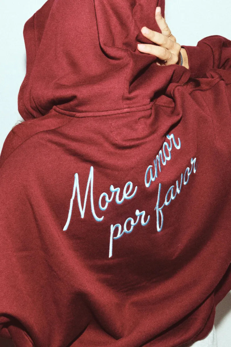 Woody Kirilove - Bordeaux huispak van joggingstof/Vest + broek
