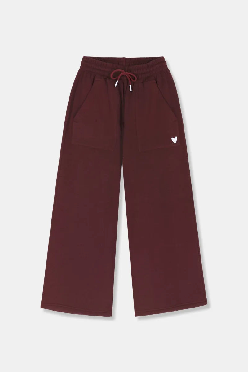 Woody Kirilove - Bordeaux huispak van joggingstof/Vest + broek