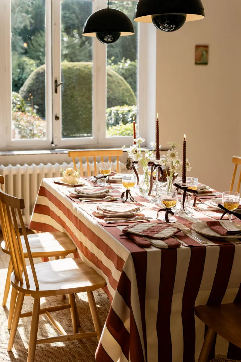 Maison Dinette Tafellaken - Stripes/Rust