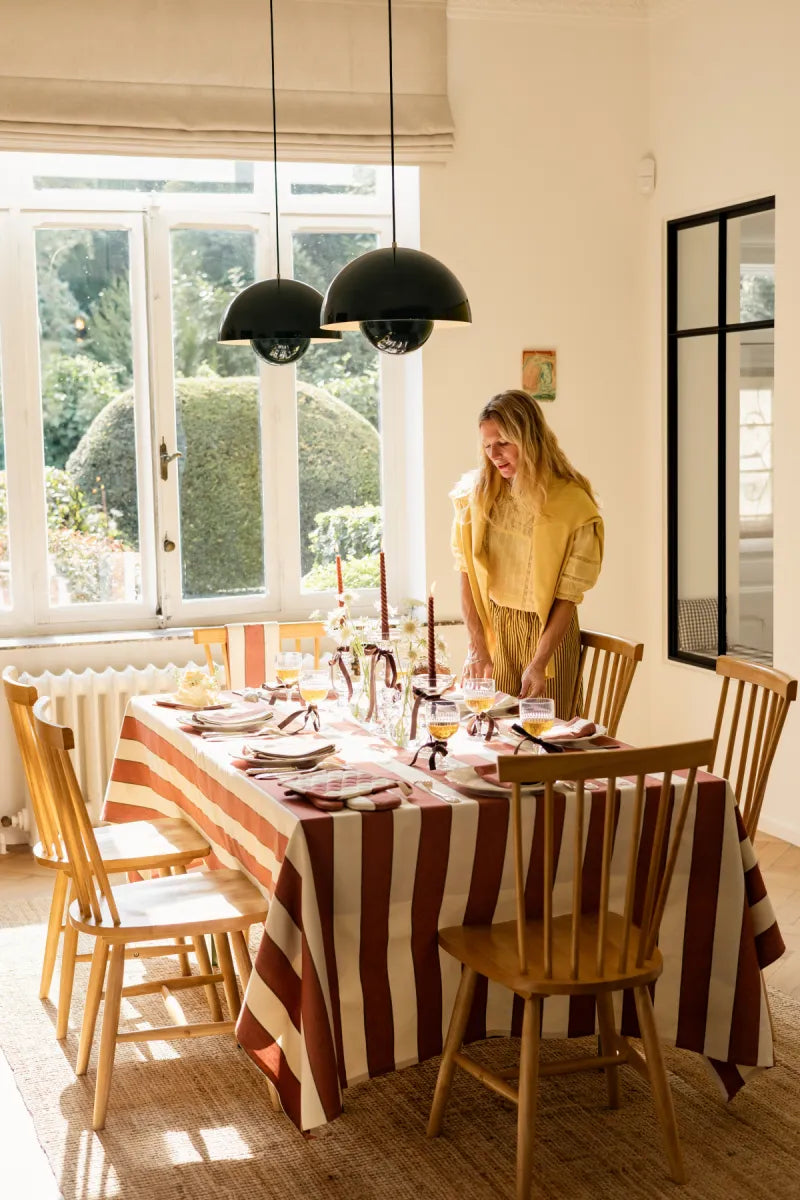 Maison Dinette Tafellaken - Stripes/Rust