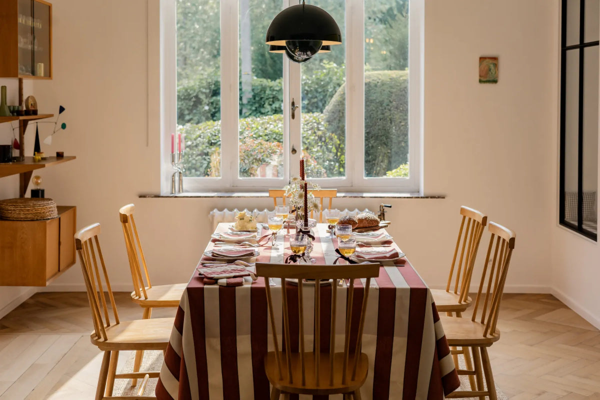 Maison Dinette Tafellaken - Stripes/Rust