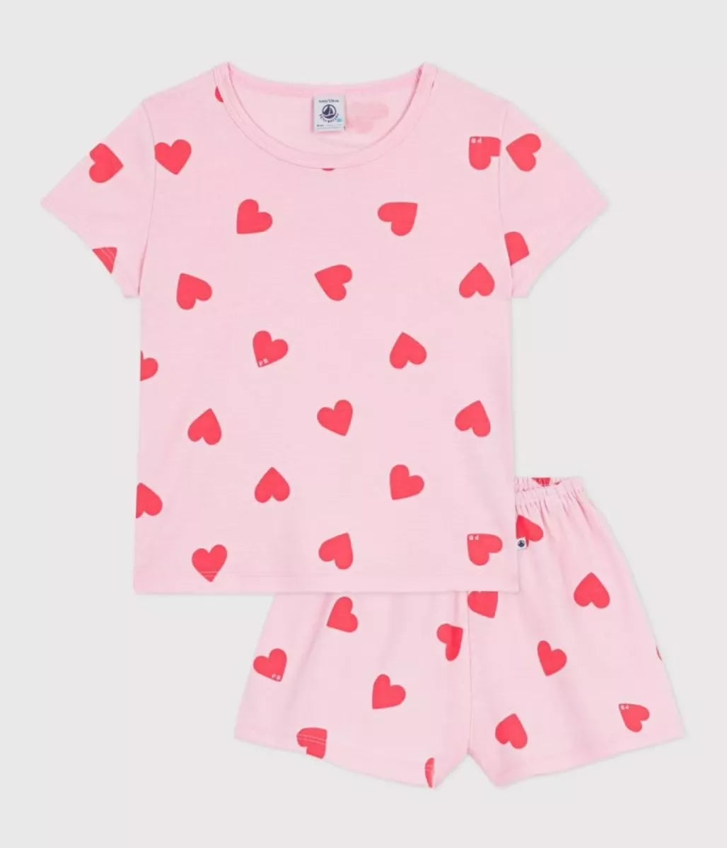 Petit Bateau Pyjama - Roze Hartjes