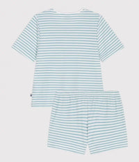 Petit Bateau Pyjama - Wit/groene streep