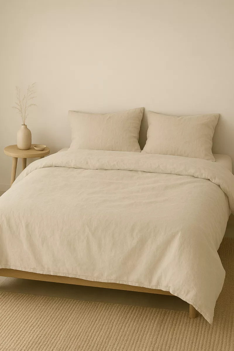 Studio Hugo Dekbedovertrek - Stonewashed beige