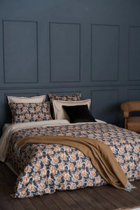 Nomo Dekbedovertrek bruin/antraciet