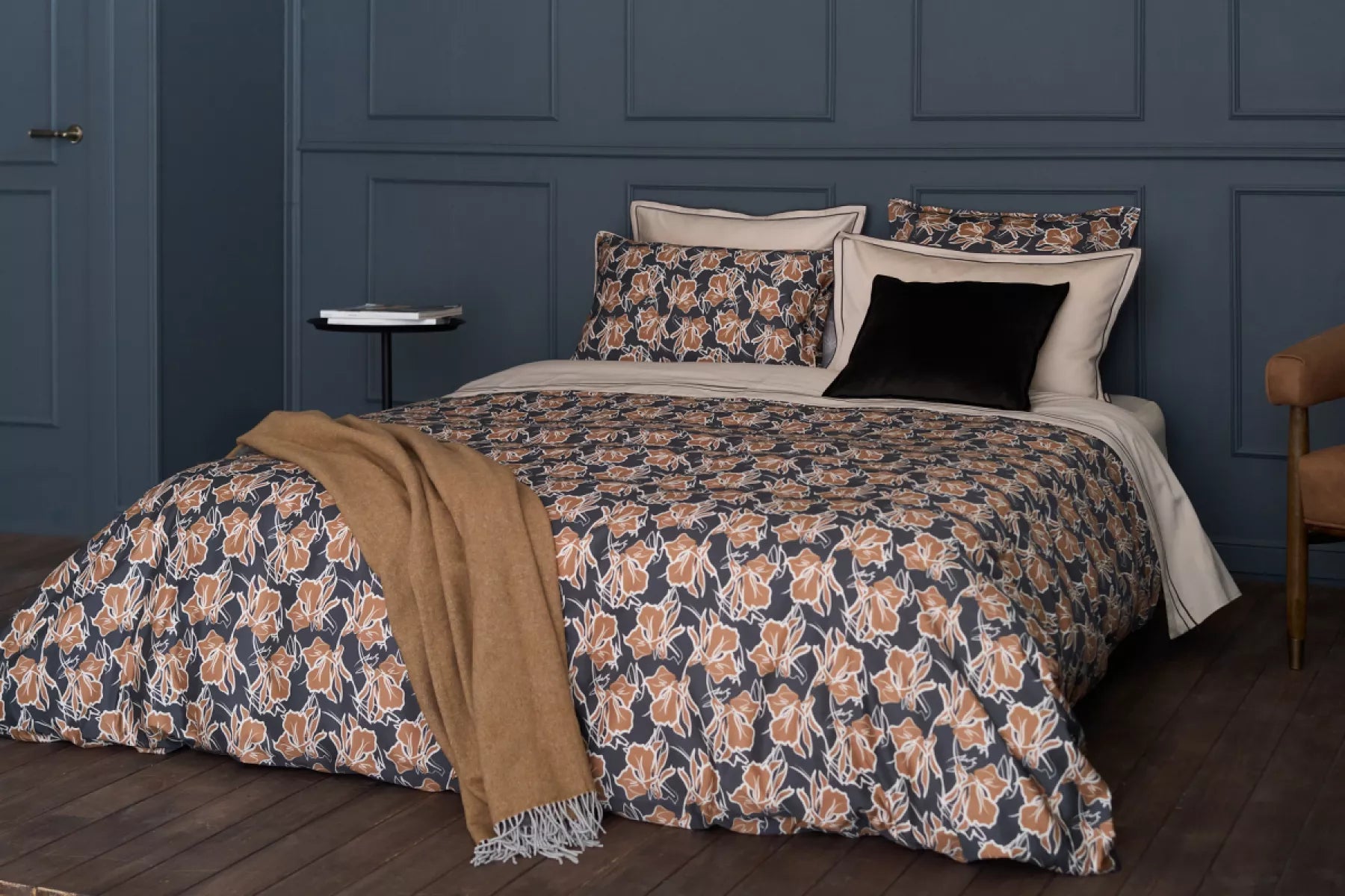 Nomo Dekbedovertrek bruin/antraciet