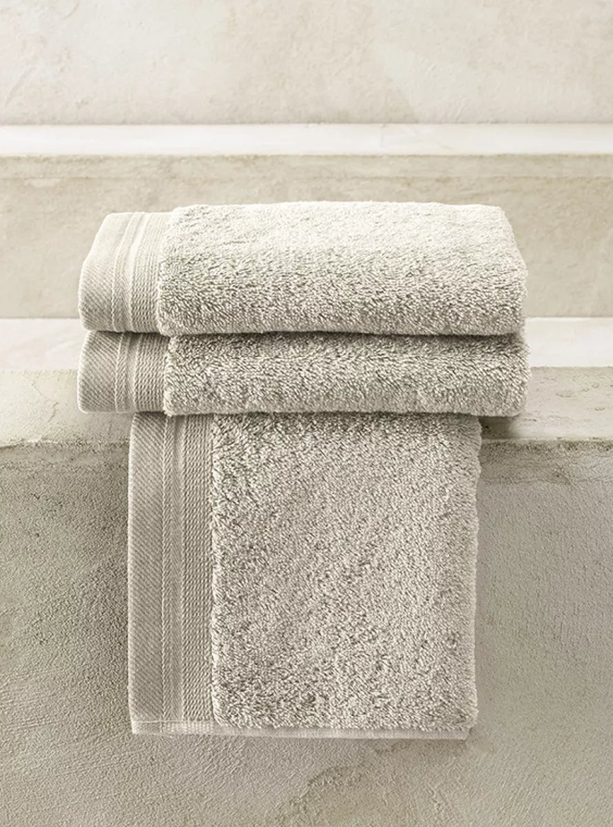 Witte Litear Handdoek - sand