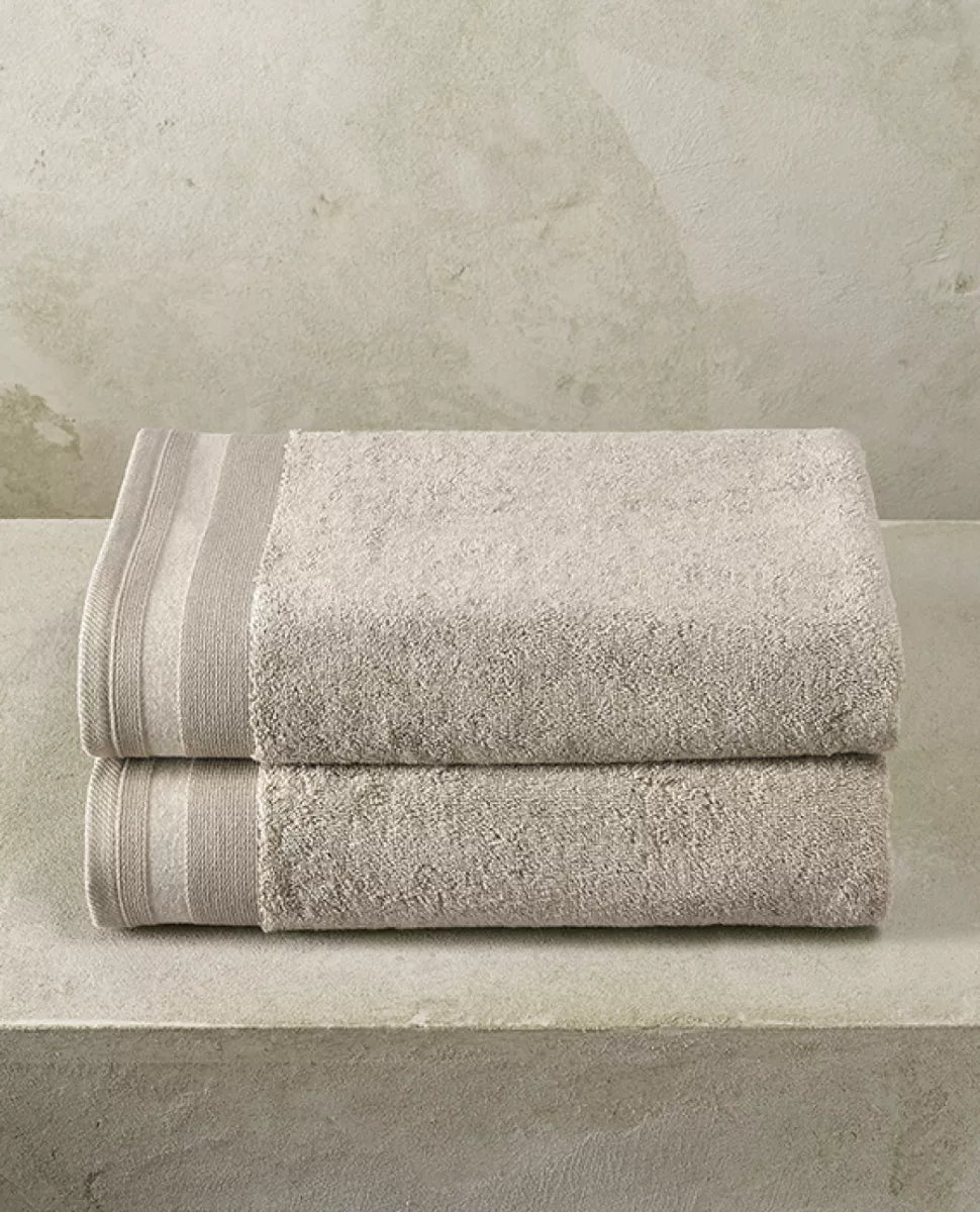 Witte Litear Handdoek - sand
