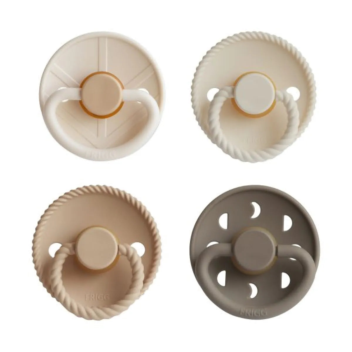 Mushie Fopspeen set 4pack - Neutrals