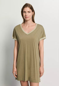 Hanro Nachtkleedje - Khaki Groen