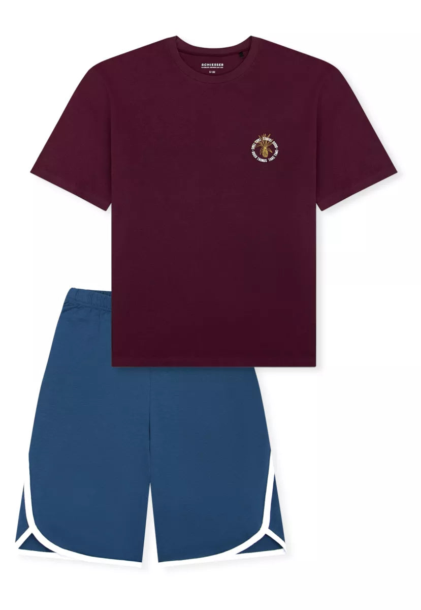 Schiesser Pyjama - Bordeaux