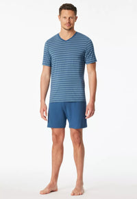 Schiesser Pyjama - Blauw Gestreepte