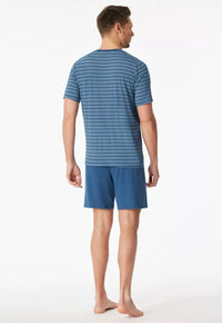 Schiesser Pyjama - Blauw Gestreepte