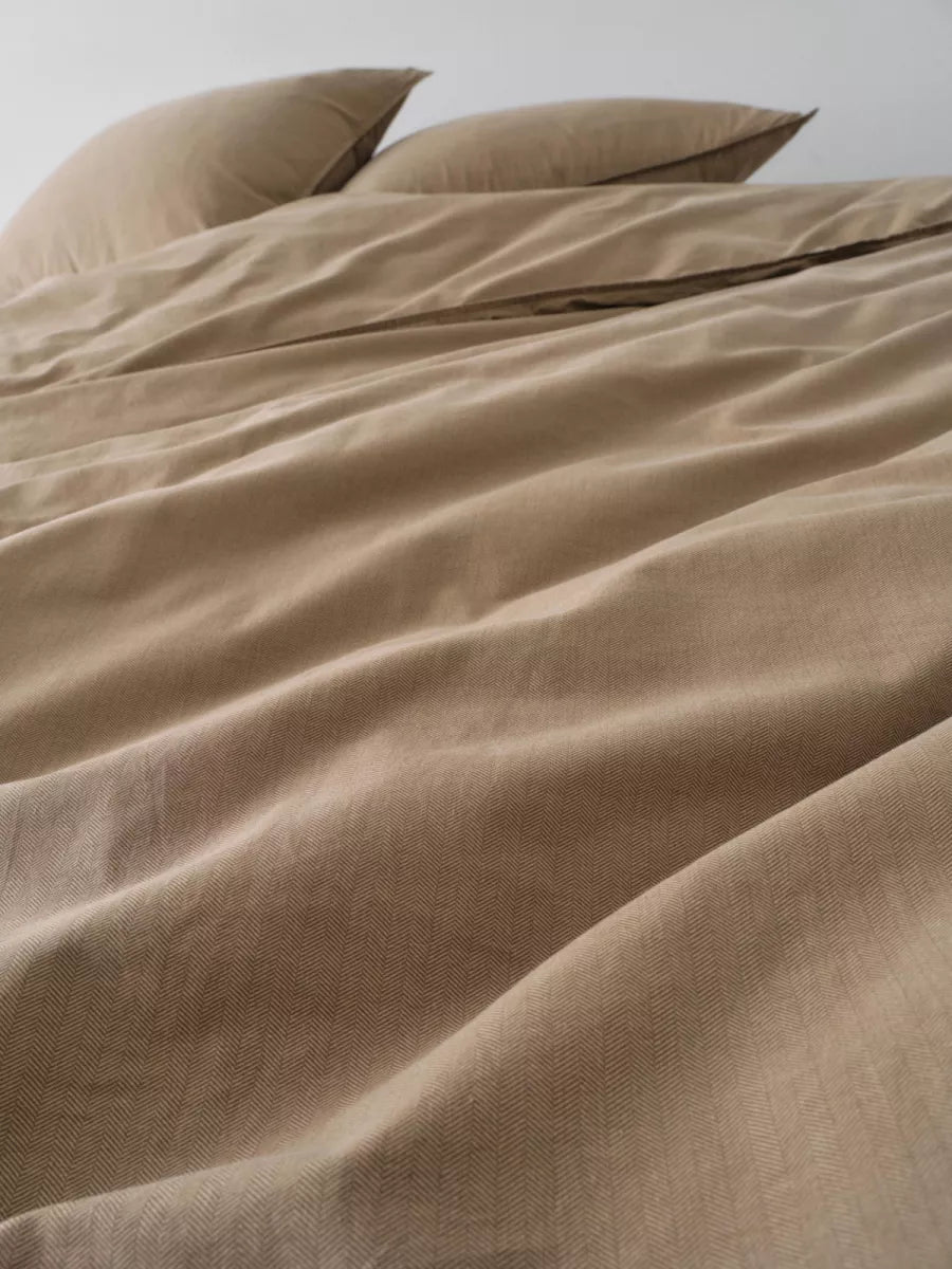 Marc O'Polo Dekbedovertrek - Senja walnut