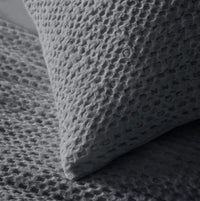 Hecket & Lane Dekbedovertrek - Waffle steel grey