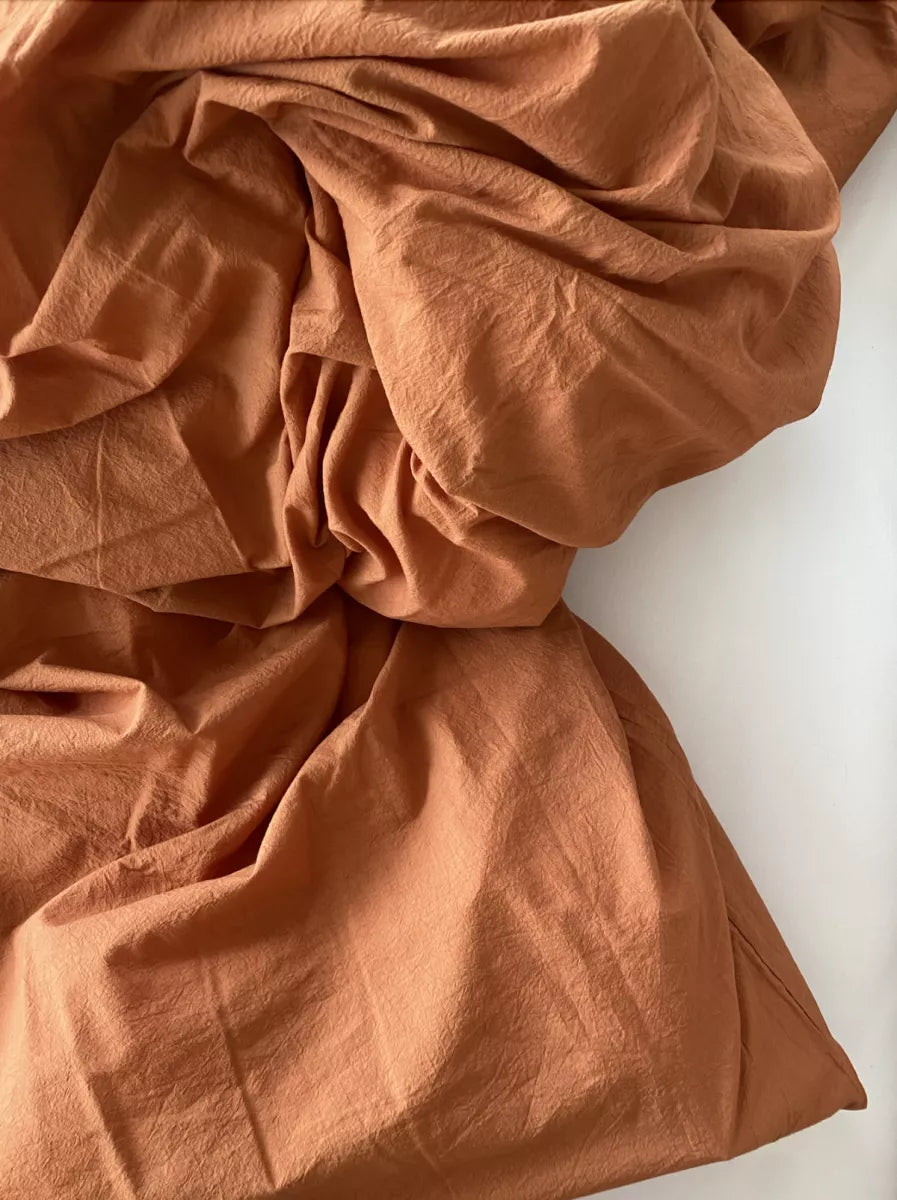 Studio Hugo Dekbedovertrek - Stonewashed roest oranje