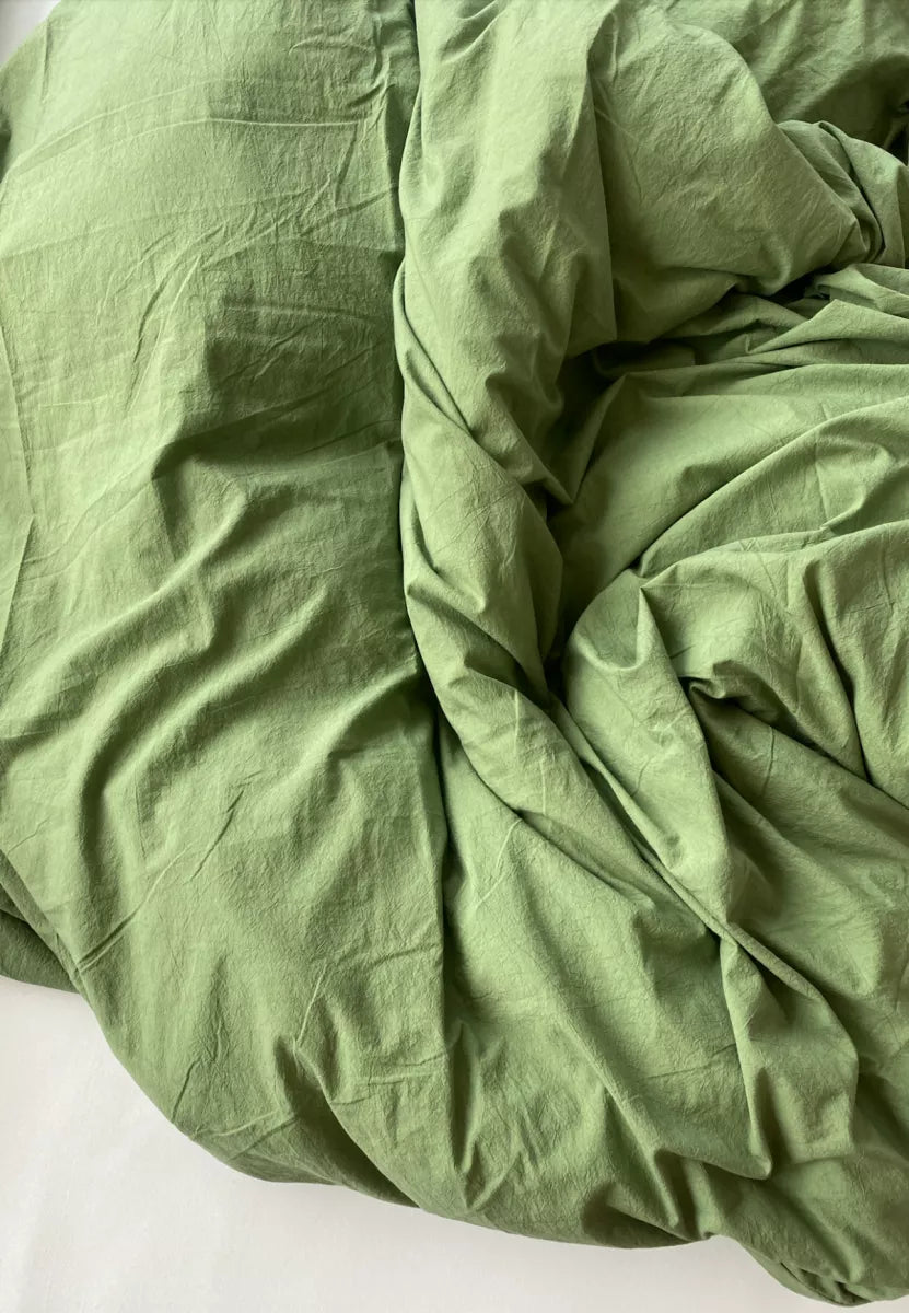 Studio Hugo Dekbedovertrek - Stonewashed cactus groen