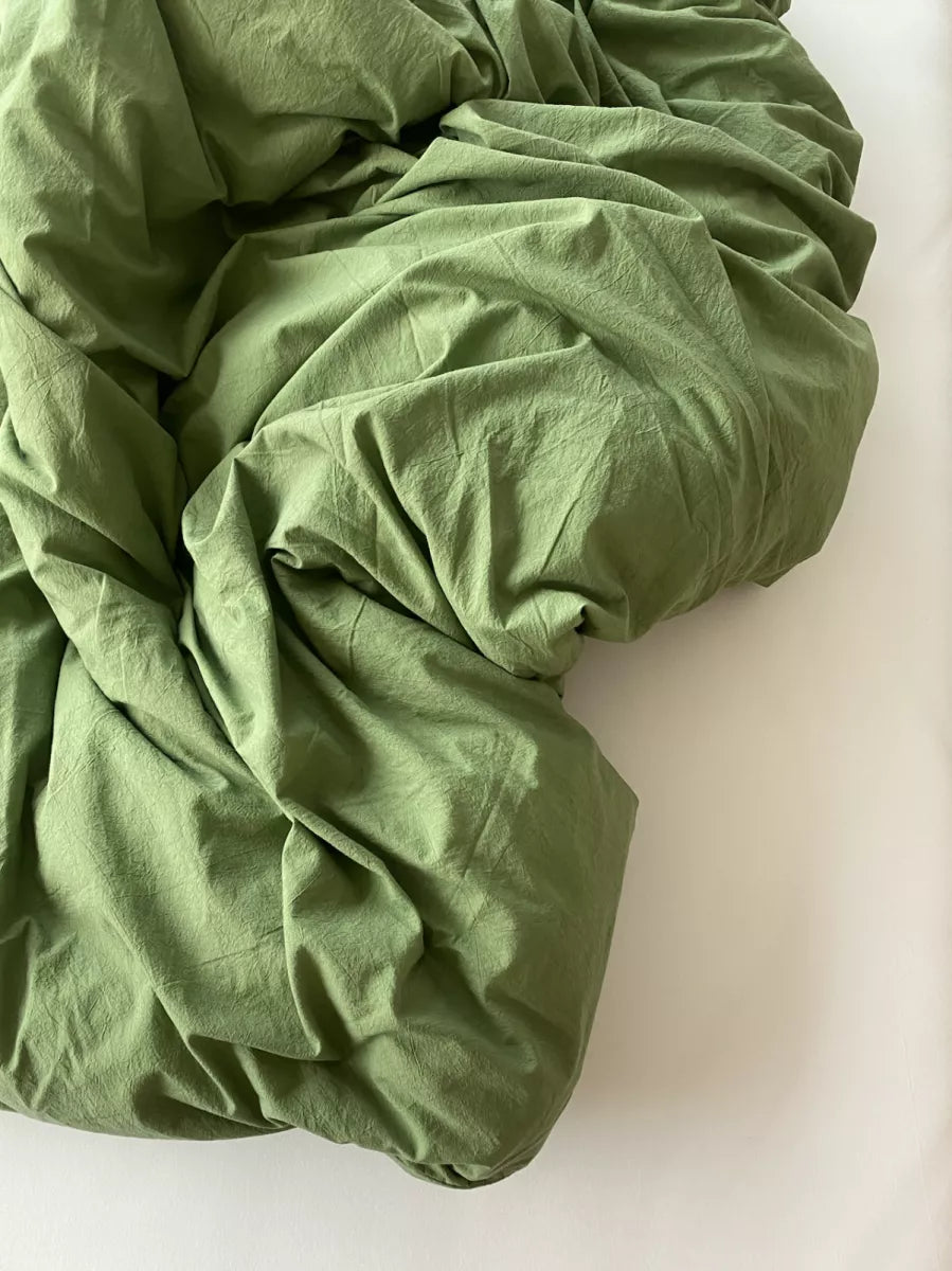 Studio Hugo Dekbedovertrek - Stonewashed cactus groen