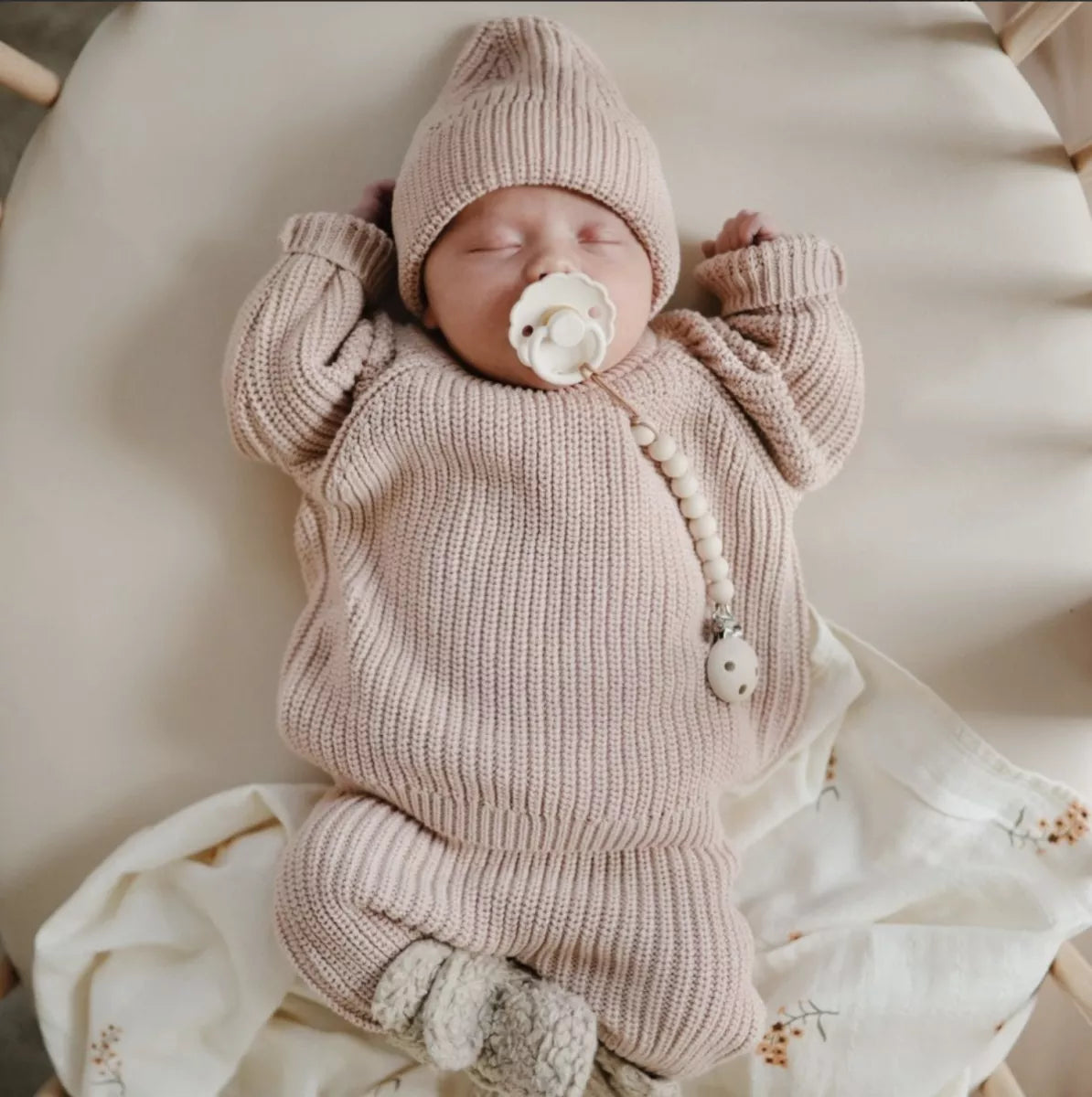 Mushie Loungewear - Knit blush