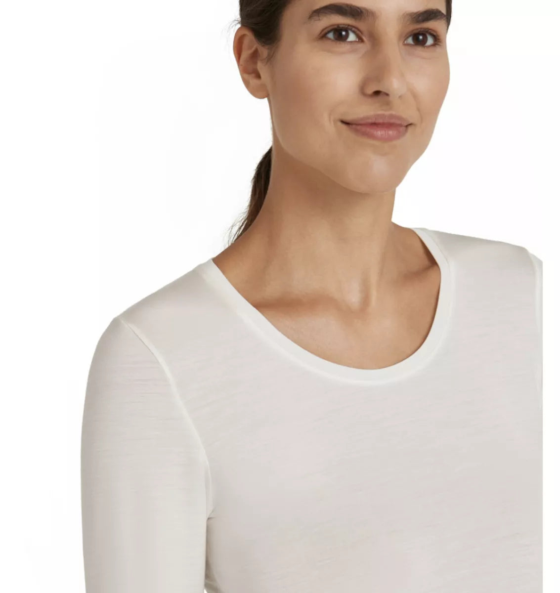 Falke T-shirt lange mouw Merinowol Lyocell