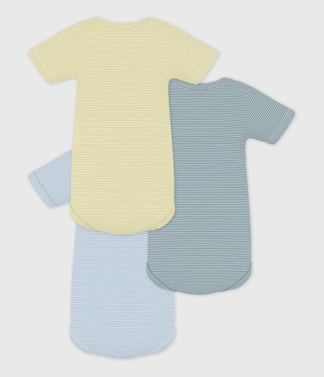 Petit Bateau Bodies per 3 - Fijne streepjes
