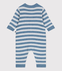 Petit Bateau Gestreept babypakje in breiwerk van wol en katoen