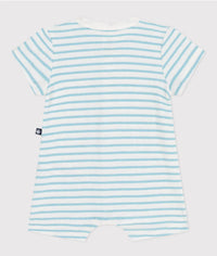 Petit Bateau Kort gestreept babypakje van katoenen badstof