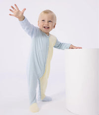 Petit Bateau Katoenen babypyjama met voetjes - Streepjesprint