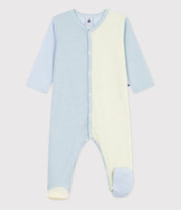 Petit Bateau Katoenen babypyjama met voetjes - Streepjesprint