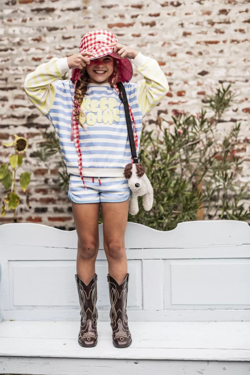 Woody Loungewear - Blauw/Gele Streep