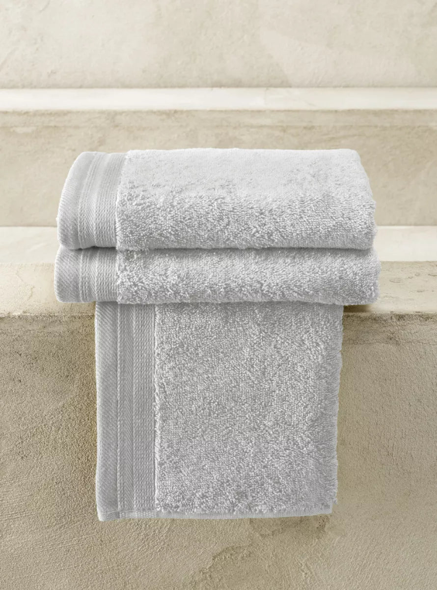 Witte Litear Handdoek - silver