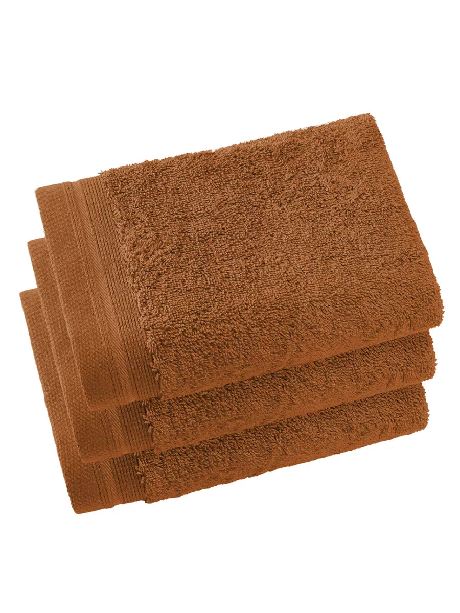 Witte Litear Handdoek - caramel