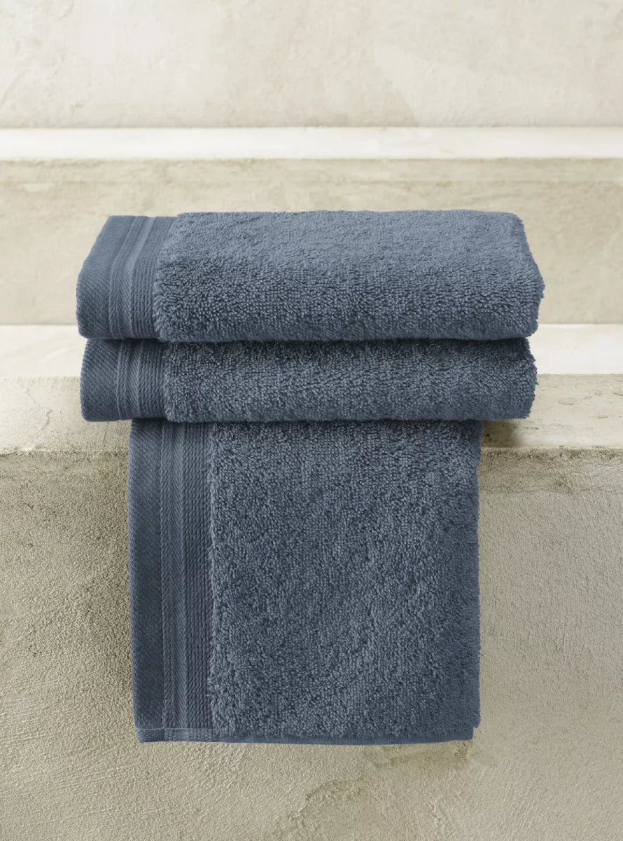 Witte Litear Handdoek - indigo