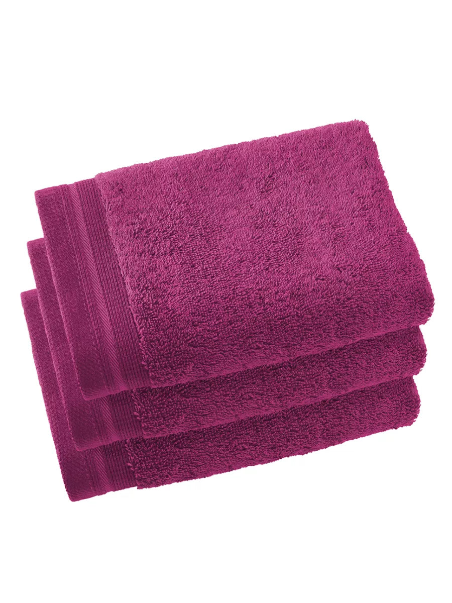 Witte Litear Handdoek - magenta
