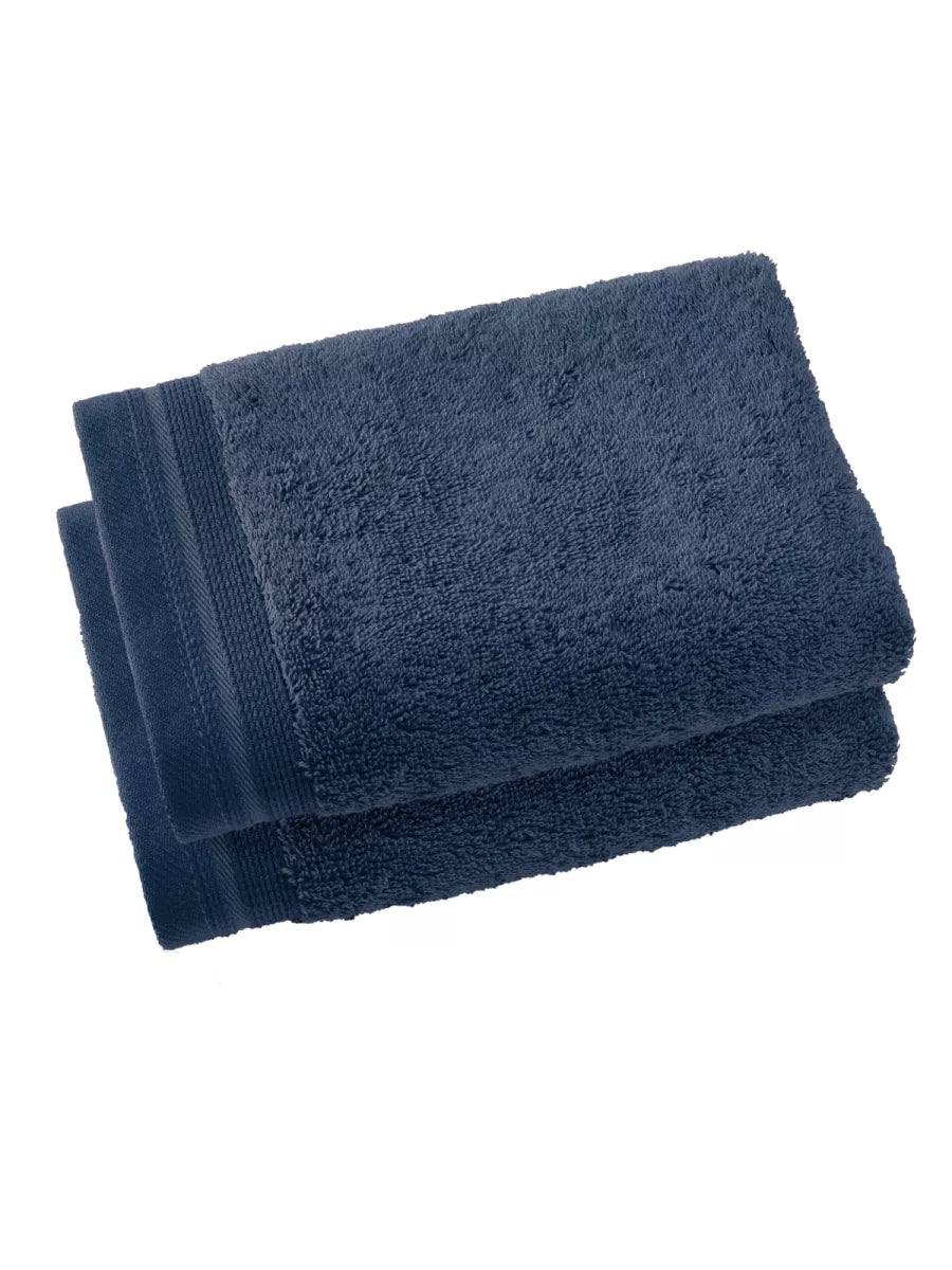 Witte Litear Handdoek - marine blue